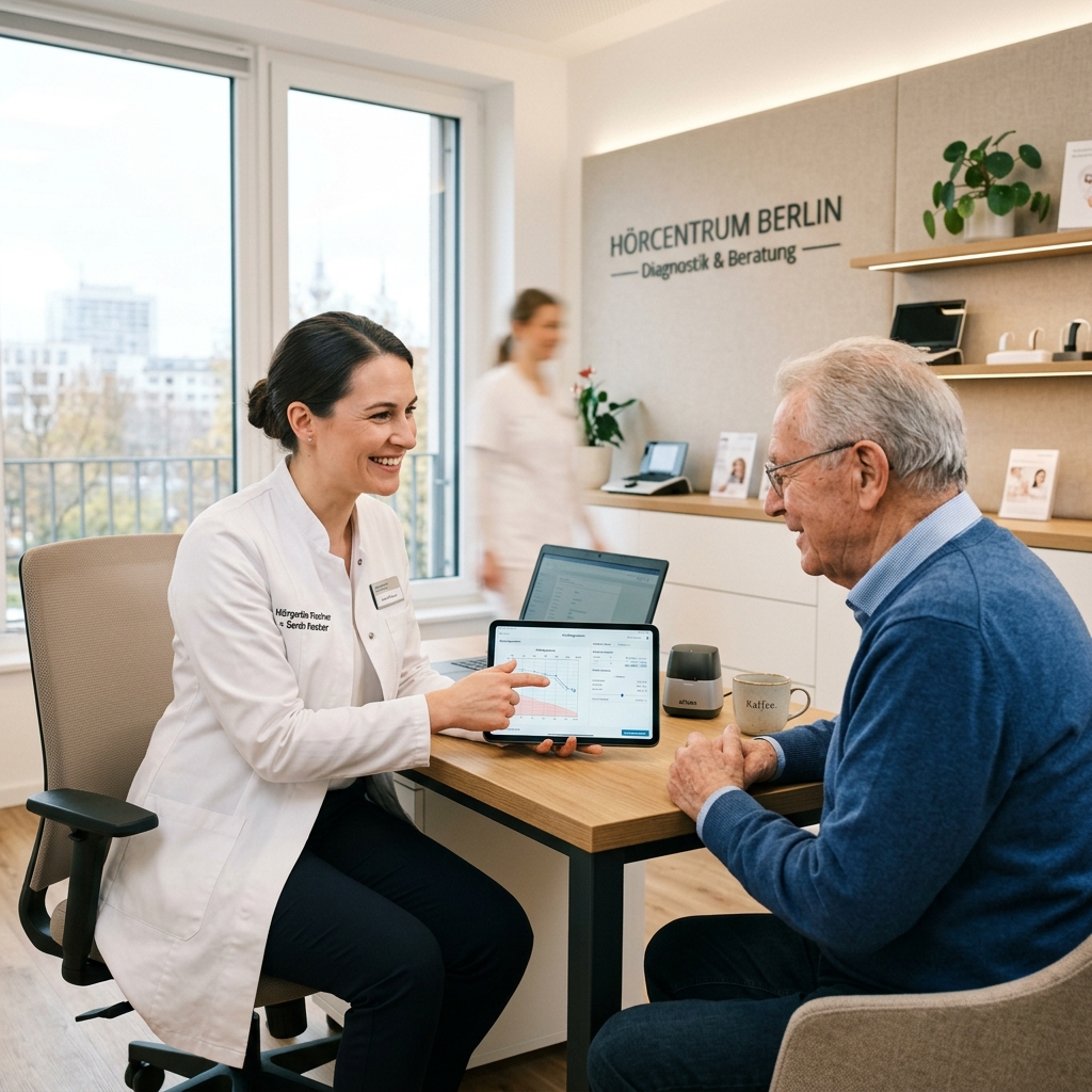 Audiologische Beratung in einer modernen Hörklinik